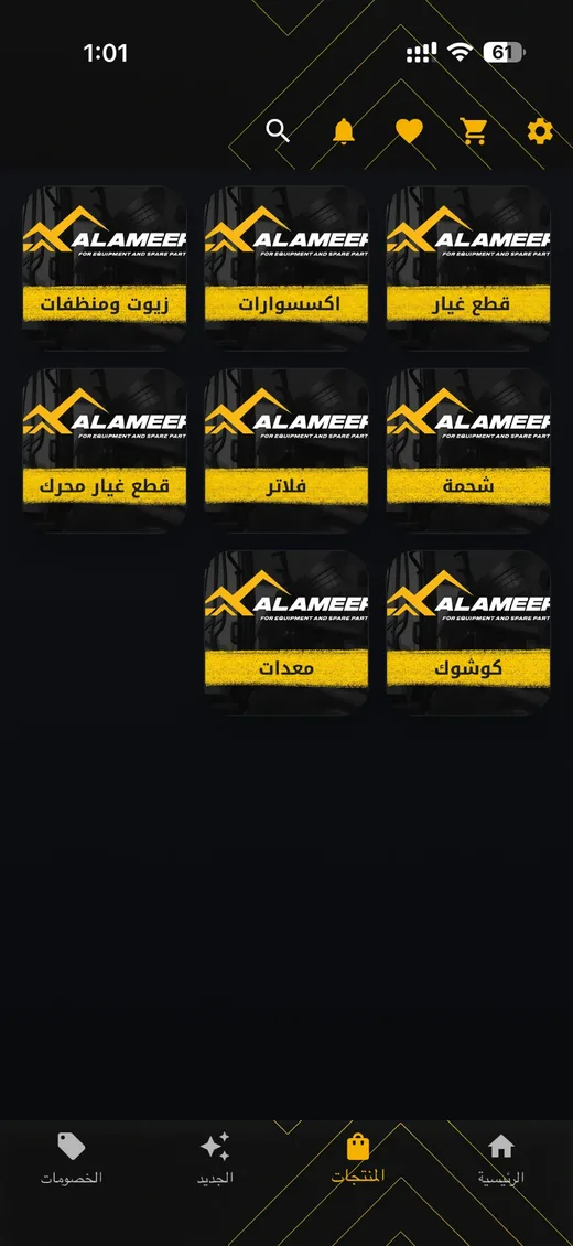 Parts categories